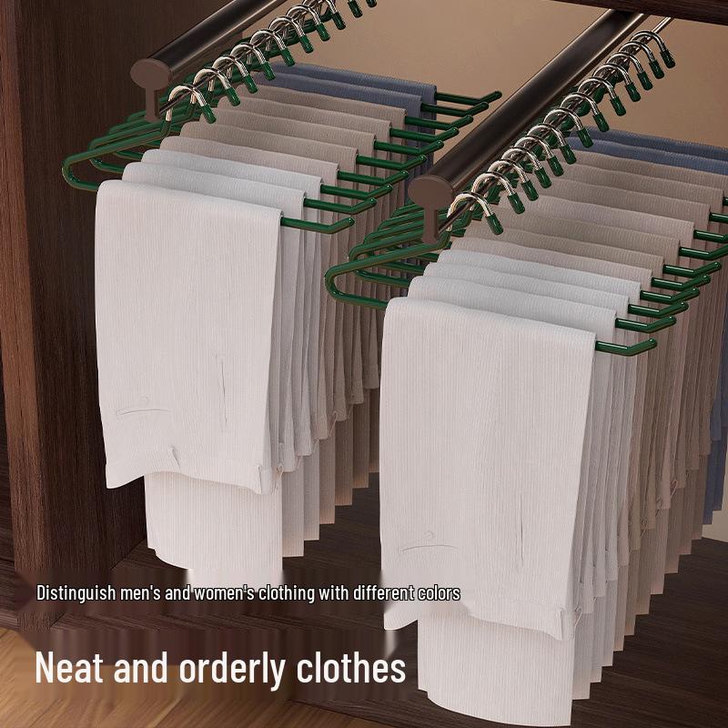 Swan-Shaped Non-Slip Rainbow Pants Hanger - Seamless Wardrobe Storage Clip