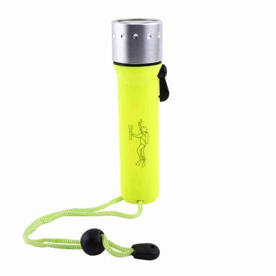 180LM LED Waterproof Diving Flashlight Fluorescent Green Underwater Torch With Hand Strap