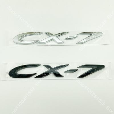 3D ABS Black and Silver CX-7 Alphanumeric Logo  Emblem Nameplate Car Trunk Badge   CX7 Sticker Accessories