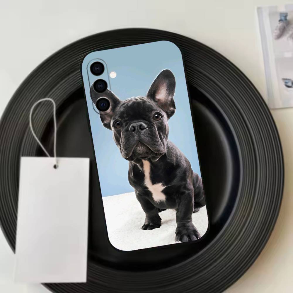 French Bulldog Dog Pet  Phone Case For Samsung Galaxy A73,A72,A71,A70,A53,A52,A51,Soft Silicone Black Cover