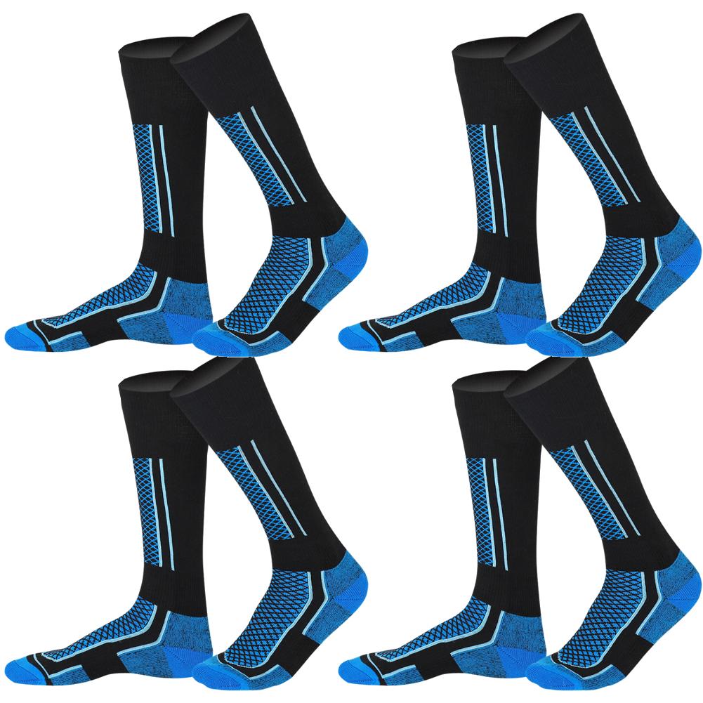 1-5Pairs Winter Warm Ski Socks Anti-slip Thickened Breathable Compression Snowboard Socks Thermal Knee High Hiking Skiing Socks