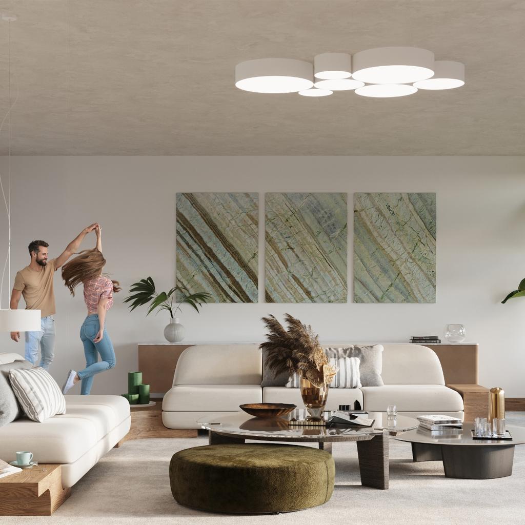 Lampa Wisząca Solara 3 E27 Biały Lumilo 01.105.20