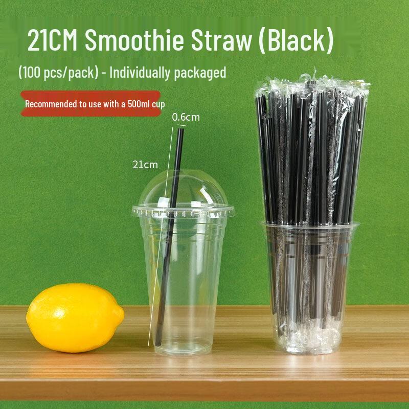 

ZISIZ 1000-Count Individually Wrapped Disposable Plastic Straws