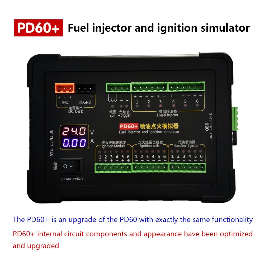 Aggiornamento PD60 PD60+ Simulatore Bobina di Accensione Iniettore Benzina Diesel Strumento per Manutenzione e Test Computer Auto