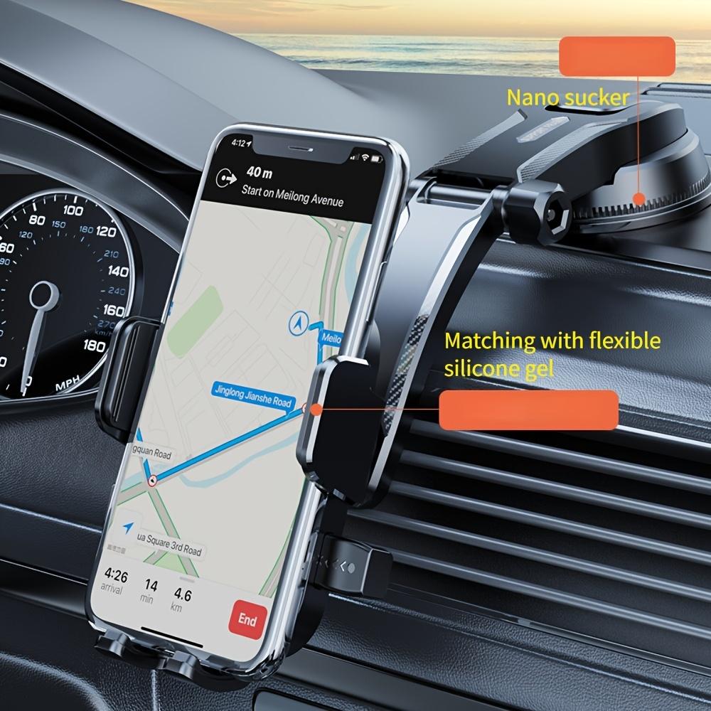 Car Dashboard Phone Holder Adjustable in Vertical and Horizontal Directions, Provides High Stability and Strong Adhesion