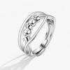 Luxury Infinite Love Adjustable Fidget Rings For Women Rotating Beads Crystal Anxiety Relief Spinning Ring Jewelry Anillos Mujer
