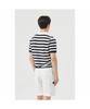 Goldeunbeeo (M) Striped Collar Sweater G4Wam26301Bkx