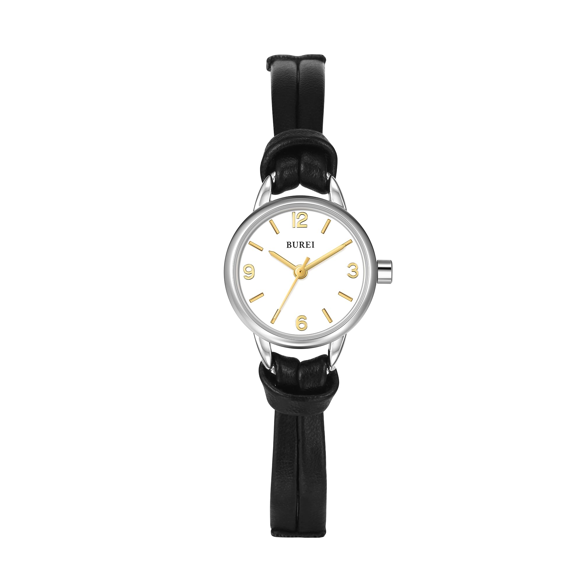 

BUREI Women s Analog Quartz Watch, Waterproof, Simple and Stylish, with a Thin Black Leather Strap, Made in Japan, Lightweight, Perfect for Women,