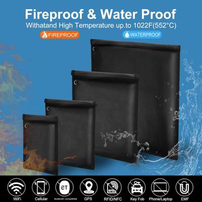 4Pcs Large Faraday Bags Emp Proof Faraday Cages for Laptops Tablets Phones Car Keys Fireproof Waterproof Faraday Key Fob