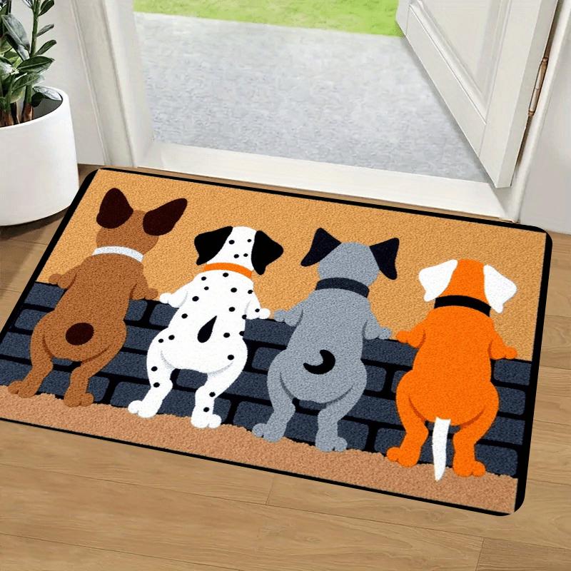 Cartoon Carpet Four Puppies Doormat Welcome Carpet Living Room Carpet Rug For Bedroom Outdoor Carpet Home Decoration