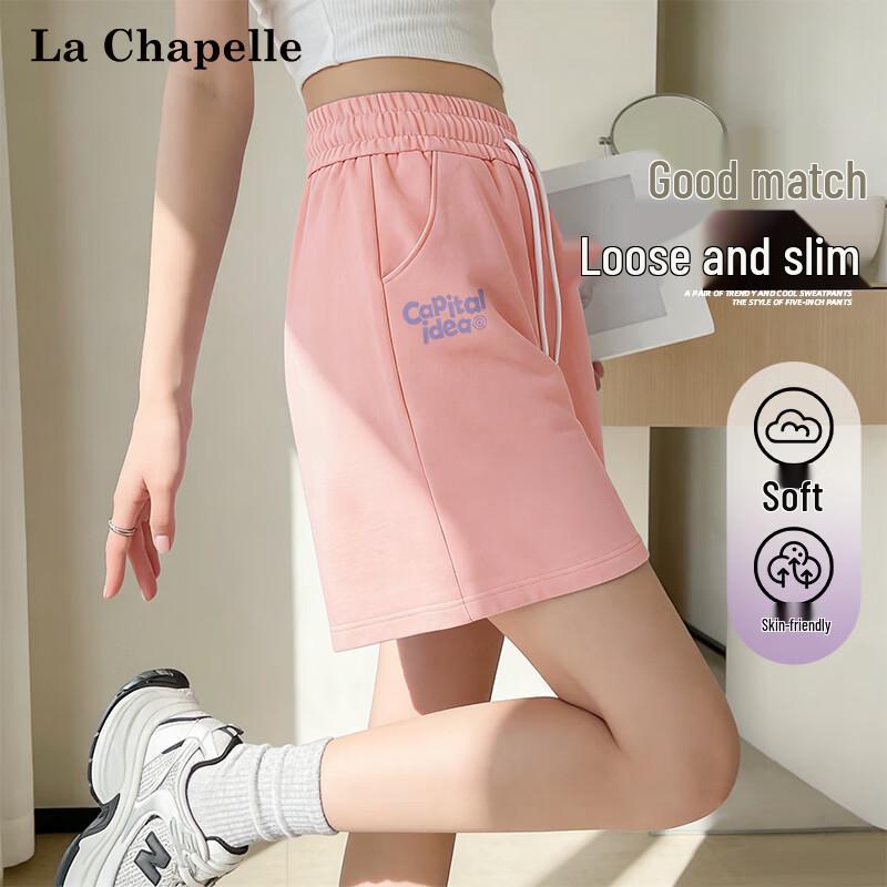 La Chapelle Women s High-Waist A-Line Cotton Casual Shorts 2XL