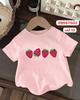 Cute Cartoon Print Girl Short Sleeve Round Neck Tshirt Top Fashion Trend Girls Clothes Summer Polyester Fabric