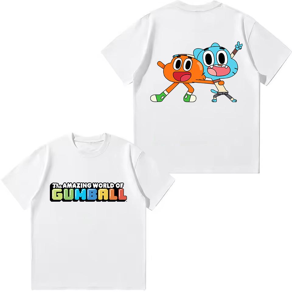 The Amazing World Of Gumball T-shirt For Boys Girls 2026 New Kids Cartoon Tops Tees Boys Short-sleeved Tshirt Children Clothing