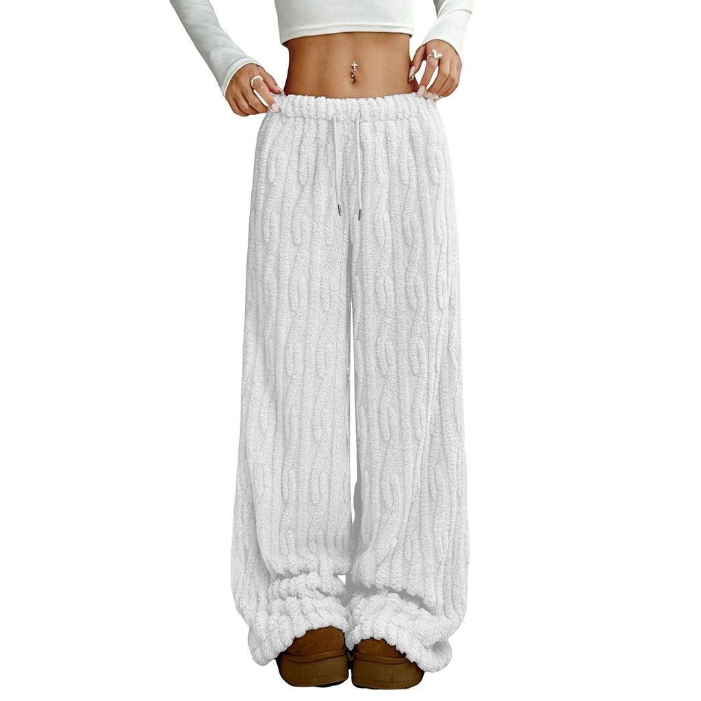 Women's Casual Fashionable Fleece-Lined Warm Sleep Pants
