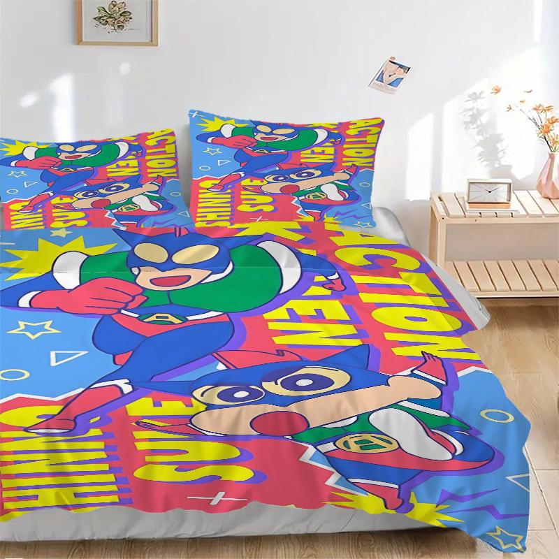 

3pcs Crayon Shin-chan Duvet Cover Set - Includes 1 Duvet Cover and 1/2 Pillowcases (No Insert) yy251107183 135x200cm