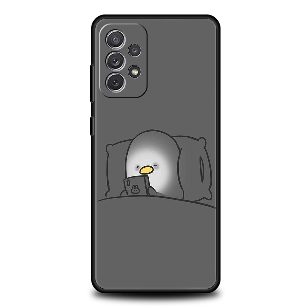 Cartoon Duck Phone Case For Samsung Galaxy A17 A07 A55 A35 A25 A15 A05 A33 5G A31 A23 A21s A13 A41 A73 A53 A51 A71 A03 S10 Cover