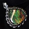Natural Opal Pendant 31 ct Pear Cut 925 Sterling Silver Gems for Her October Birthday Birthstone