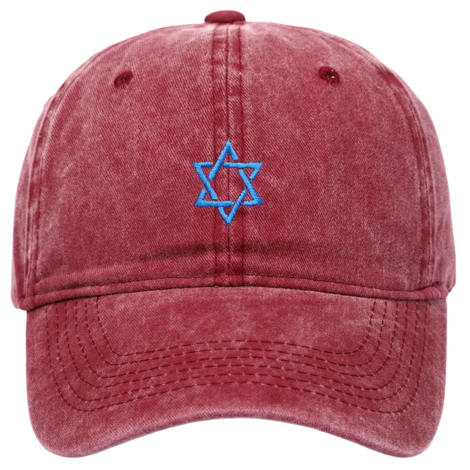 

Embroidery Israel Flag Baseball Cap Washed Cotton Sunproof and Breathable for Patriotic Event and Collector Outdoor Gear вино красного