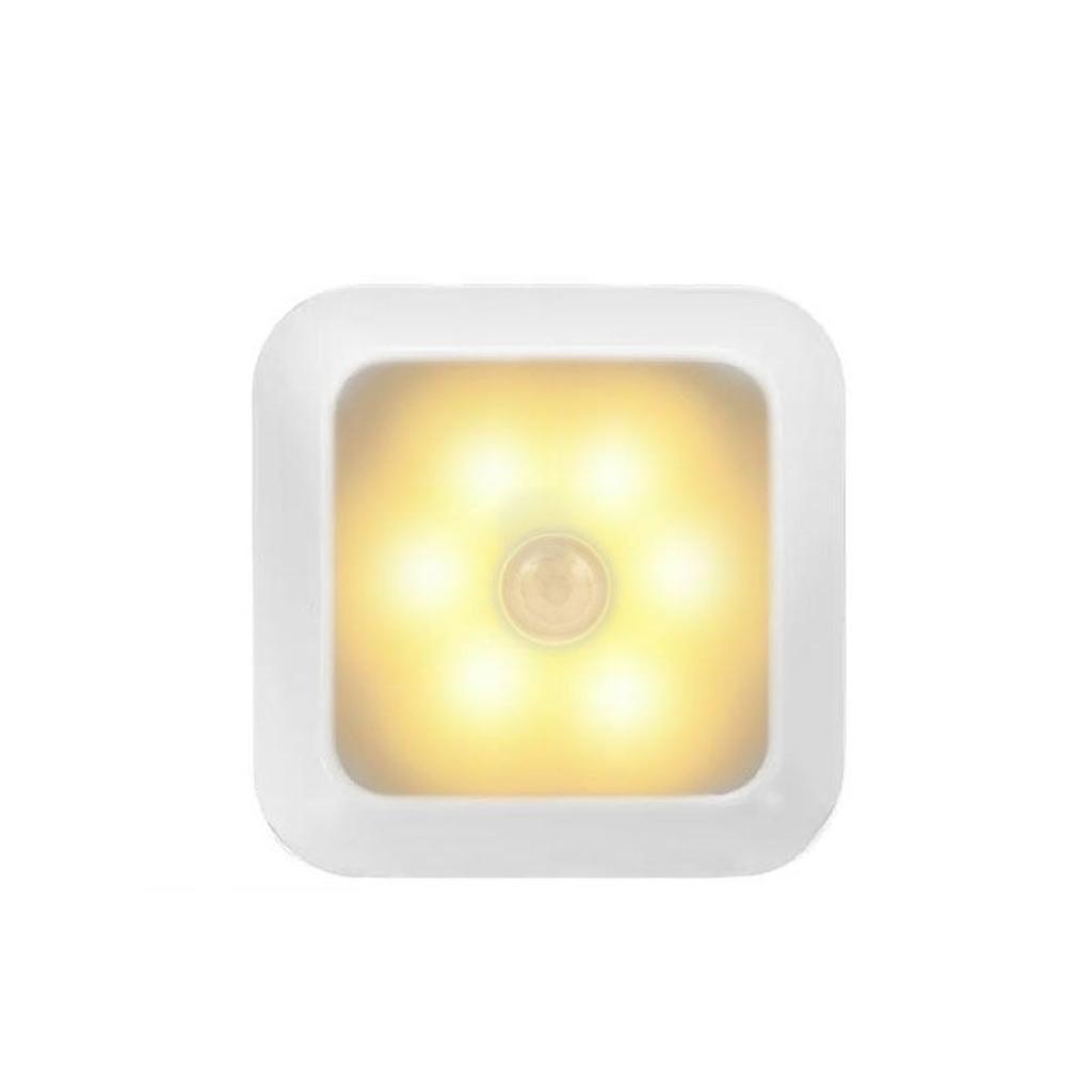 6leds Wireless Motion Sensor Night Light 120 Degree Angle Battery Powered Cabinet Closet Stair Lamp