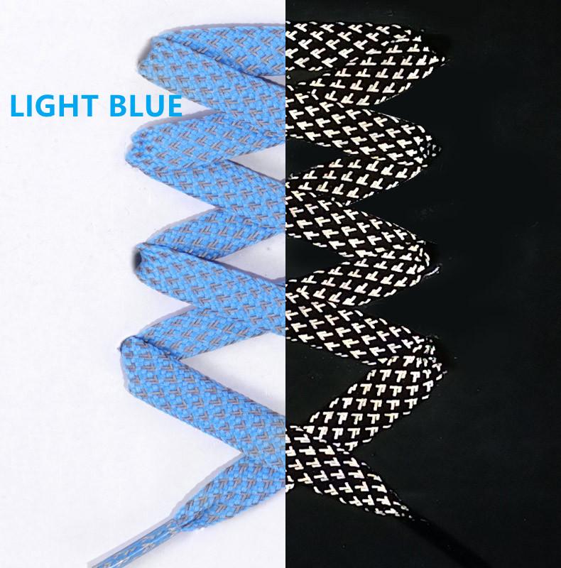 1Pair 3M Flat Reflective Shoelaces for Sneakers Glow at Night Be Applicable AF1/AJ Sport Running Luminous Shoe laces Shoestrings
