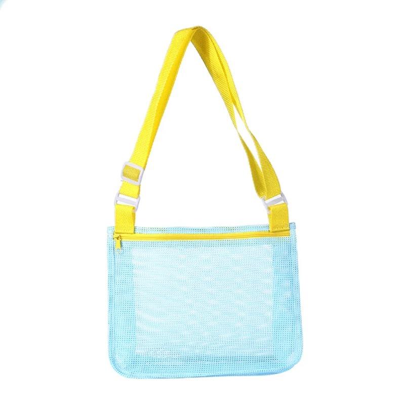 Foldable Sand Away Beach Mesh Bag for Kids, Portable Storage Bag for Beach Toys & Clothes, Versatile Organizer Also Used As Women Cosmetic Makeup Bag