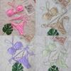 Sexy Bikini With Cross Tie Straps For Beach Swimwear Sexy Womens Swimsuit For Vacation