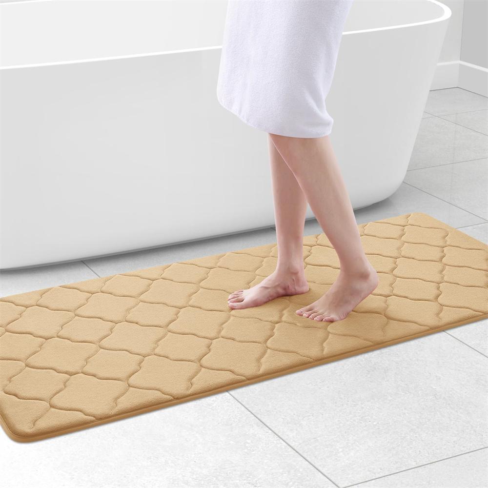 Olanly Non-slip Bath Mat Memory Foam Mat Water Absorbent Shower Carpet Thick Bath Rugs Bathroom Ultra Soft Bathroom Rugs Gadgets
