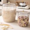 Flour Grains Candy Cookie Plastic Jar Hard And Smooth Pot With Lids Plastic Transparent Storage Box Kitchen Pantry Organizer Bin
