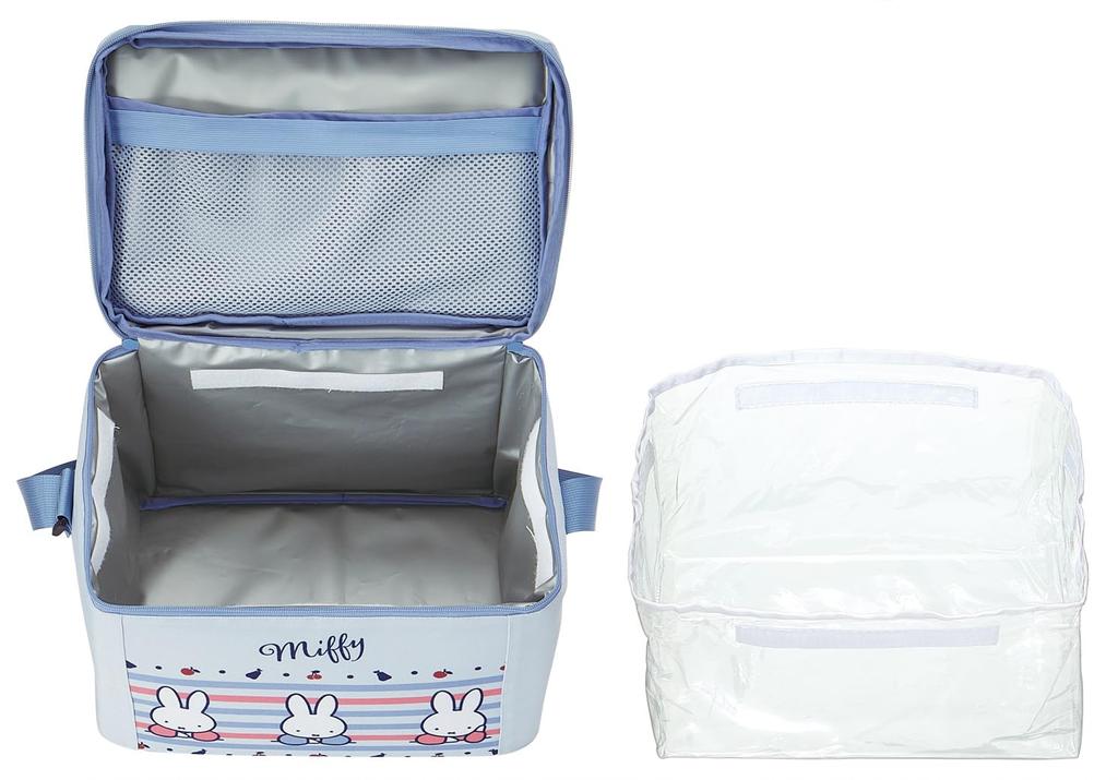 Skater Foldable Insulated Bag 12L with Shoulder Strap and Clear Miffy Bag, CLB12-A