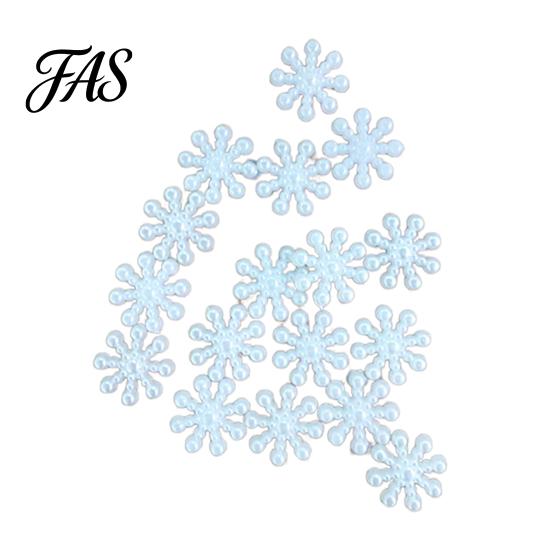 Snowflake 100Pcs Decorations Attractive Wear-resistant Cute Faux Pearl Decoration DIY for Christmas 100