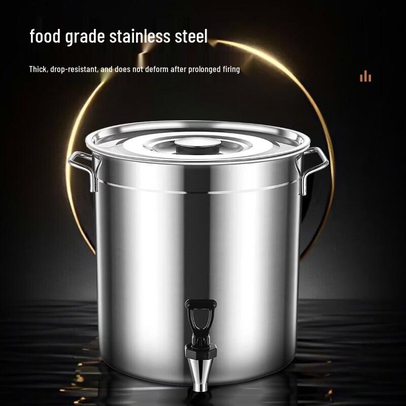 Kenchen 25L Stainless Steel Bucket with Faucet and Lid