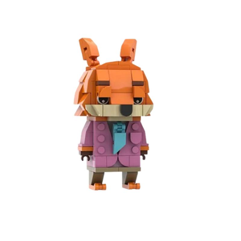 Non-Toxic 334Pcs Rabbit Fox Snake Model Building Blocks Anime Movie Series Small Particle Assembly Toy Animal Ornament Kid Holiday Gifts