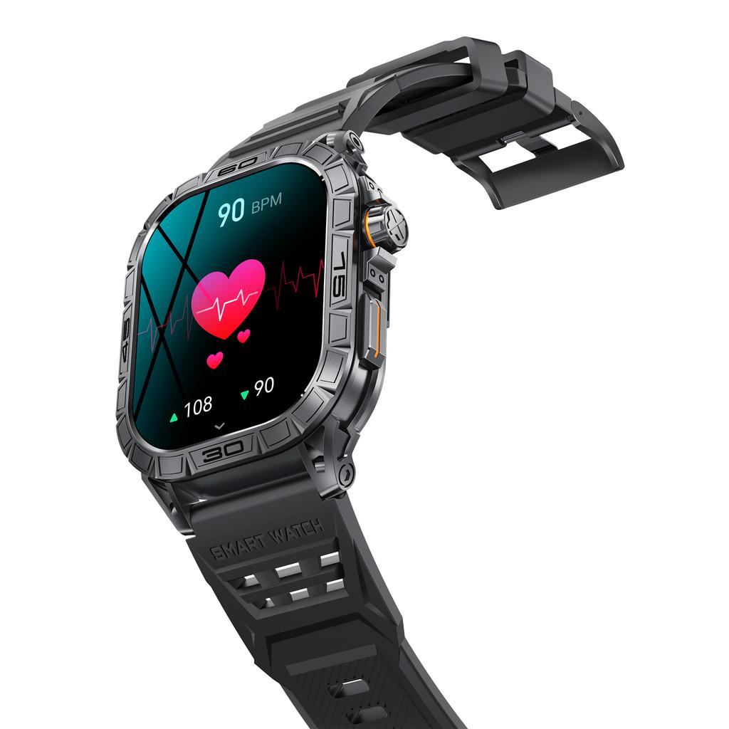 K63 1.96" AMOLED Screen Bluetooth-compatible Call Smart Watch with Heart Rate,Blood Oxygen Monitoring