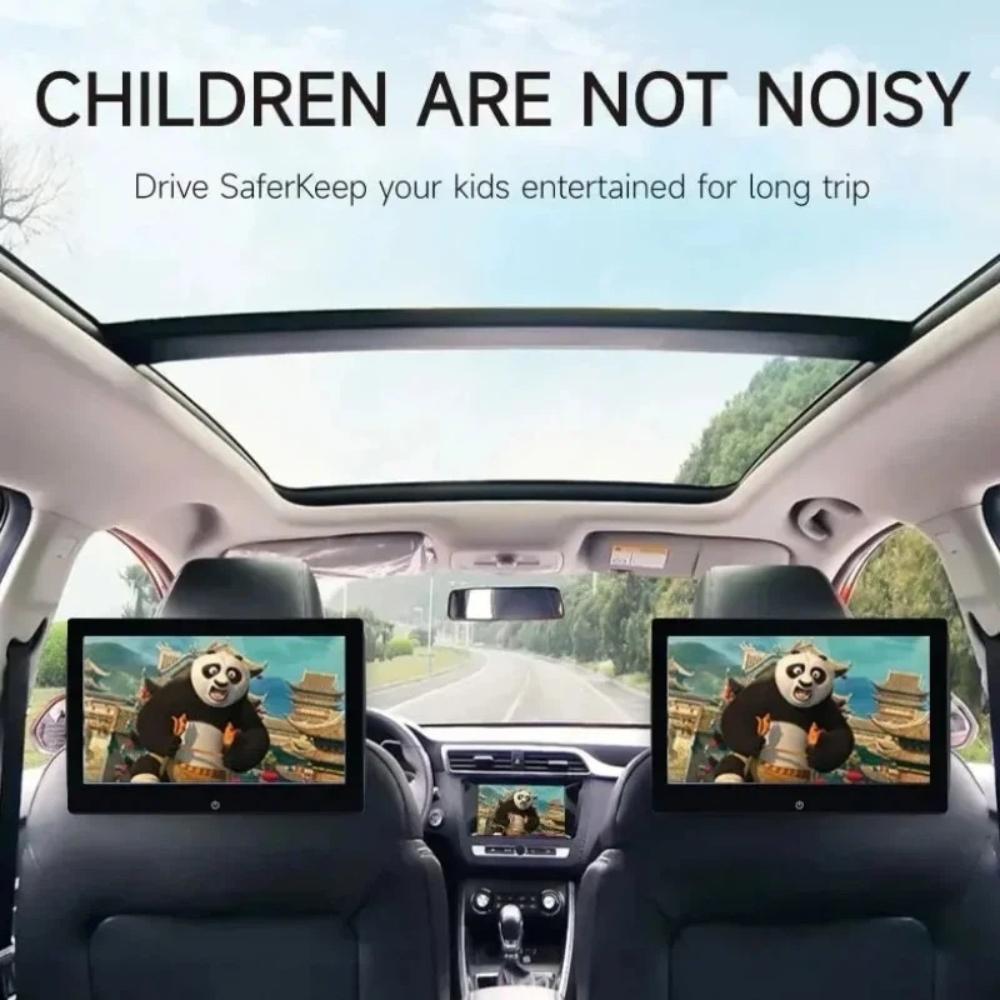 New Ultra-thin 10.1-inch External Headrest Android Display, Single HD Monitor, In-car Rear-seat Multimedia Entertainment System.