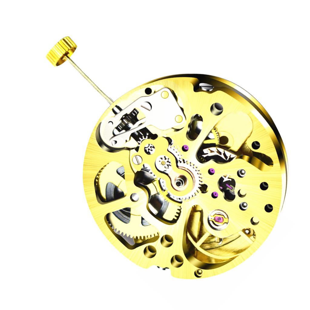 27mm 17 Jewels Gold Skeleton Automatic Watch Mechanical Movement 2004 Parts Watchmaker Tool Watch Repalcement Accessories