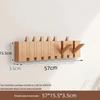 Solid Wood Wall-Mounted Piano Key Coat & Hat Rack - Punch-Free Storage Solution for Bedroom, Entrance, or Hallway.