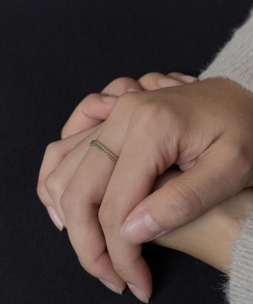 Faye 14K Fine Cube Ring (D Type)