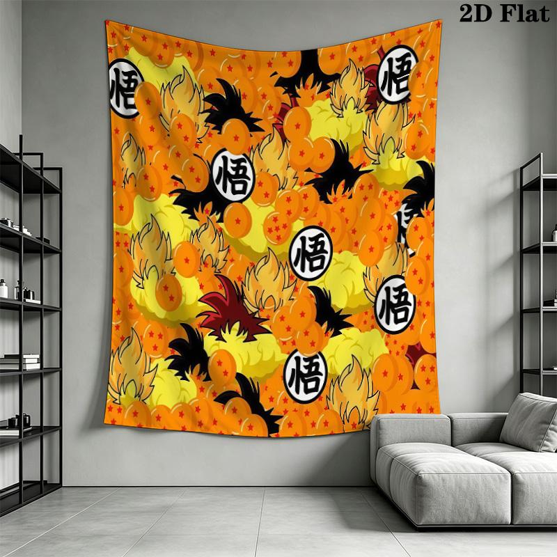 Dragon Ball Z Wall Tapestry Aesthetic Wall Hanging Printed Fabric Blanket Decorative Tapestries For Bedroom Living Room Home Decor