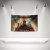 E-Exoduss Flag Rock Music Band Banner HD Printing Tapestry Exhibition, Music Band Fans, Garage Decor