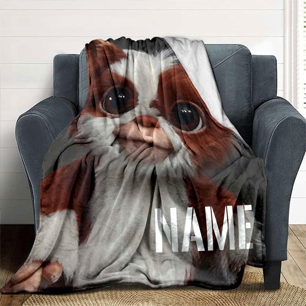 Adorable Gizmo Plush Toy Throw Personalized Blanket Personalized Name Comfortable Texture Perfect For Sofa Couch Office Bed Picnics Four Seasons