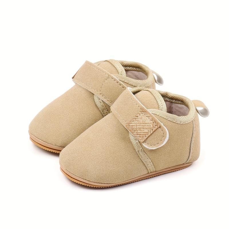 Youngsters Boys Girls Crib Shoes Cute Faux-suede Faux Faux-leather Youngsters First Walking Shoes Non-Skid Sneakers