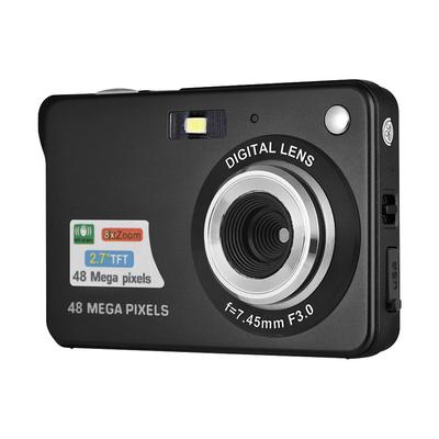 Přenosný digitální fotoaparát 1080P Videokamera 48MP Anti-shake 8X zoom 2,7palcový LCD displej Detakt obličeje Snímání úsměvu