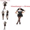 Nun Religieuse Halloween Cosplay Dress With Cotton Blend Material For Costume Parties