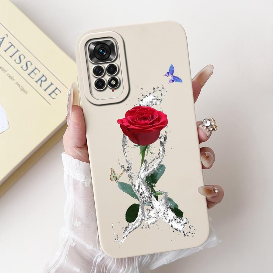 Case For Xiaomi Redmi Note 11 11s 11 Pro Pro+ 4G 5G Phone Case Note 11T Soft Silicone Funda Women Fashion Flower Printed Cover