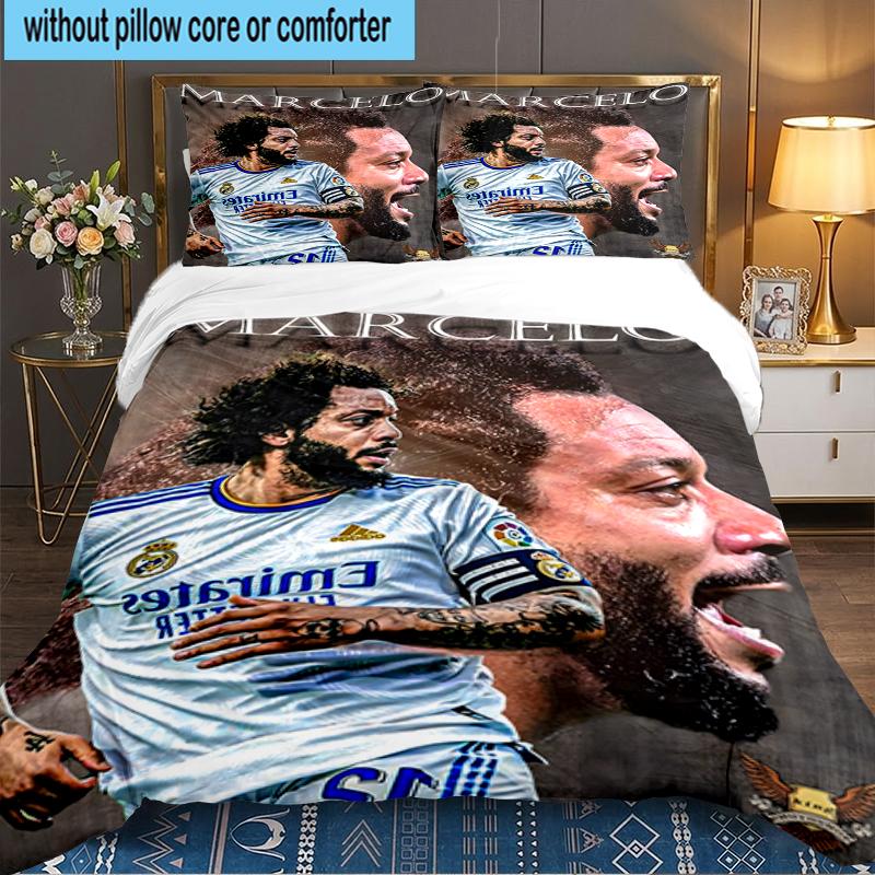 3PCS Real Vieira Football Legend Bedding set,Ideal for1pc Duvet Cover And 2pcs Pillowcases Perfect for Christmas gift,Ideal for Bedroom, Dormitory