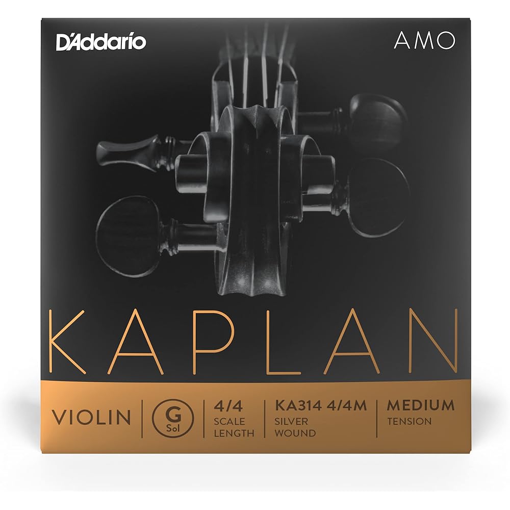 D Addario Kaplan Amo G String for Violin KA314 4/4M Medium Tension 4/4 Size