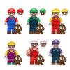 (Style G 14pcs) 14Super Mario Luigi Peach Princess Mushroom Mini Figures Building Blocks Characters Kids Best Gift