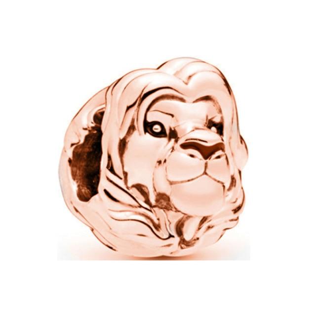 Подвеска из розового золота с цветком в виде листа и короны в виде сердца — фото 11