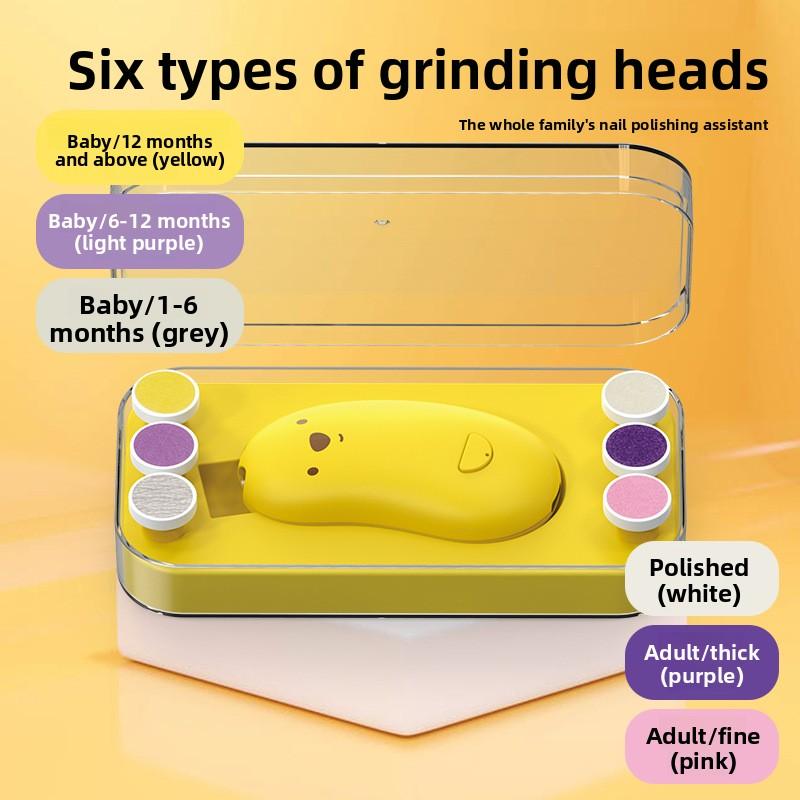 Baby Nail Grinder Electric Rechargeable Baby Newborn Nail Scissors Set Quiet and Safe Home Nail Trimming and Care