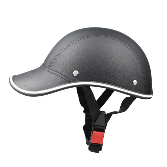 Motorcycle Half Helmet Impact Resistant Wide Brim Design High Strength Soft Liner Shockproof Adjustable Bike Motorcycle Half Helmet